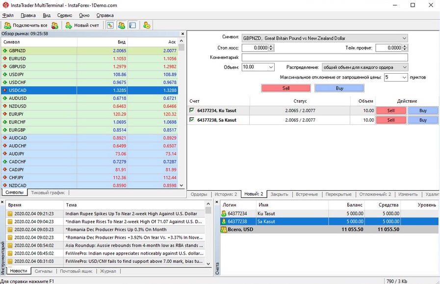 InstaForex - терминал
