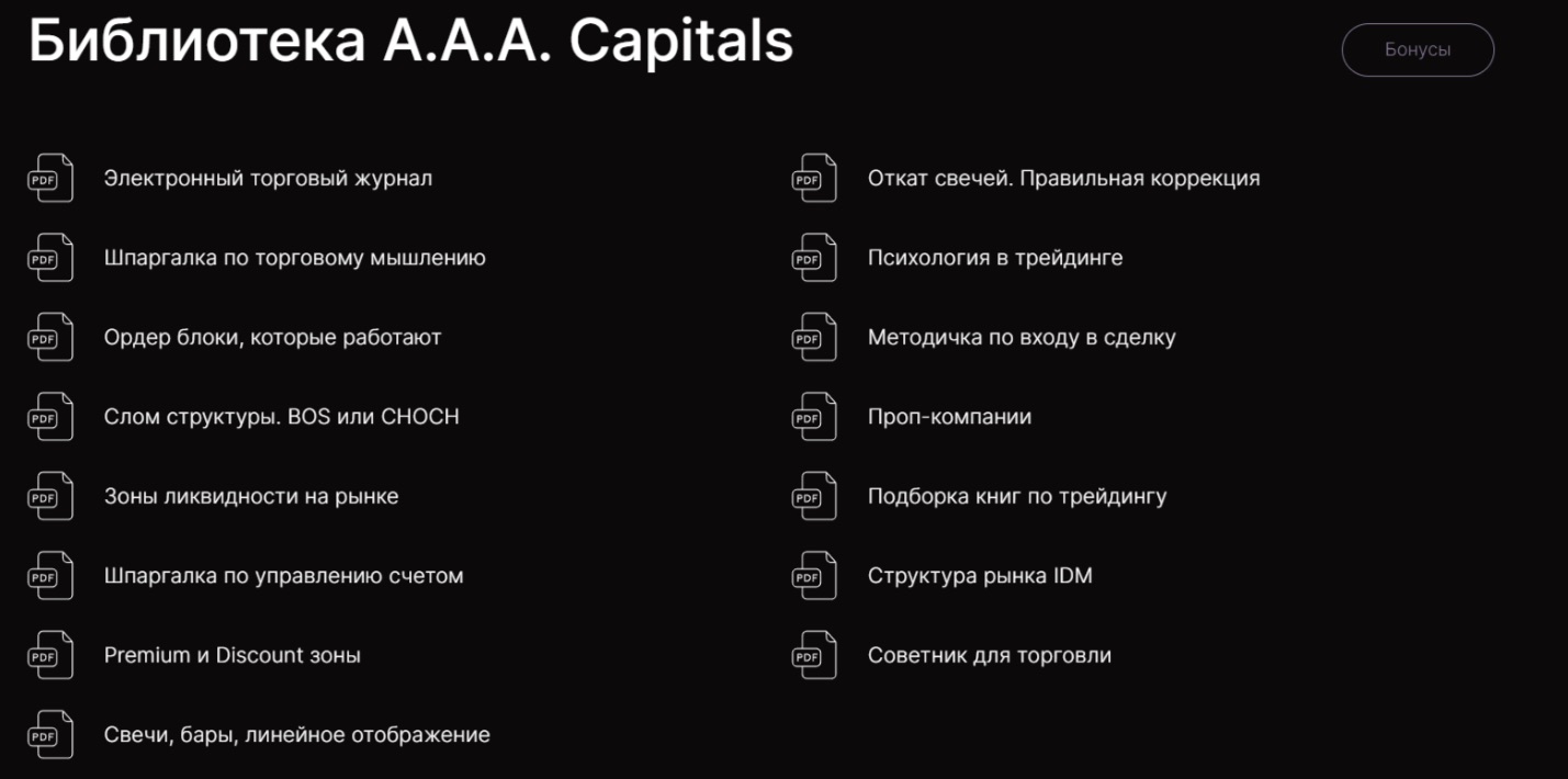 AAA Capitals - библиотека