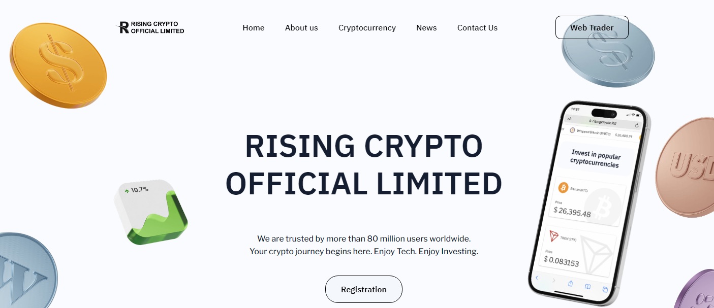 Rising Crypto - сайт