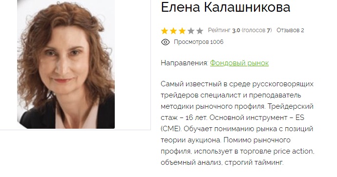 Елена Калашникова - Досье