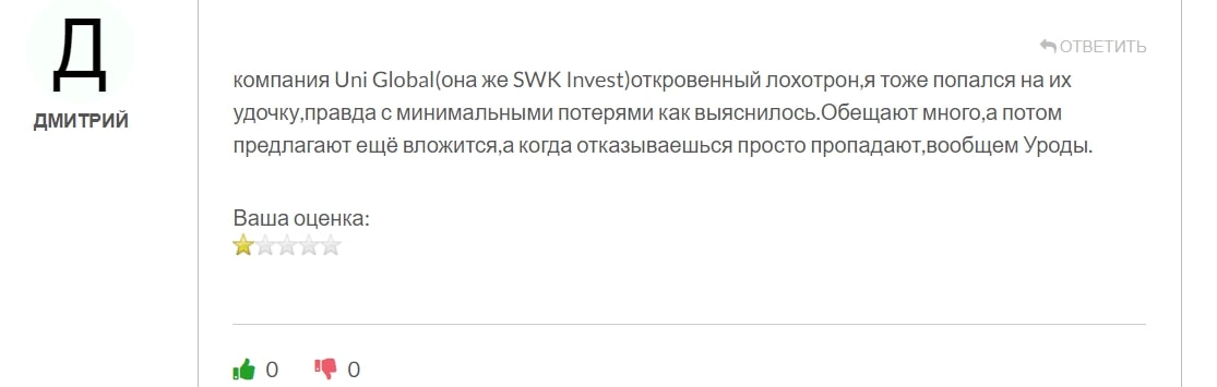 Uniglobal инфо