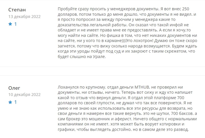 MTHUB Broker отзывы