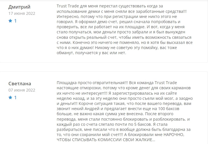 Trust Trade отзывы