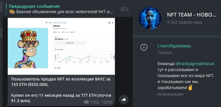 NFT Team телеграмм