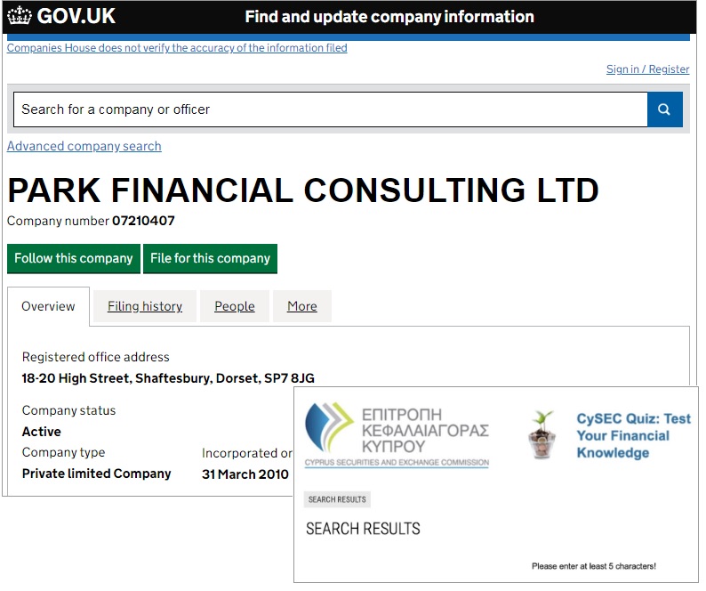 Park financial consulting ltd - проверка