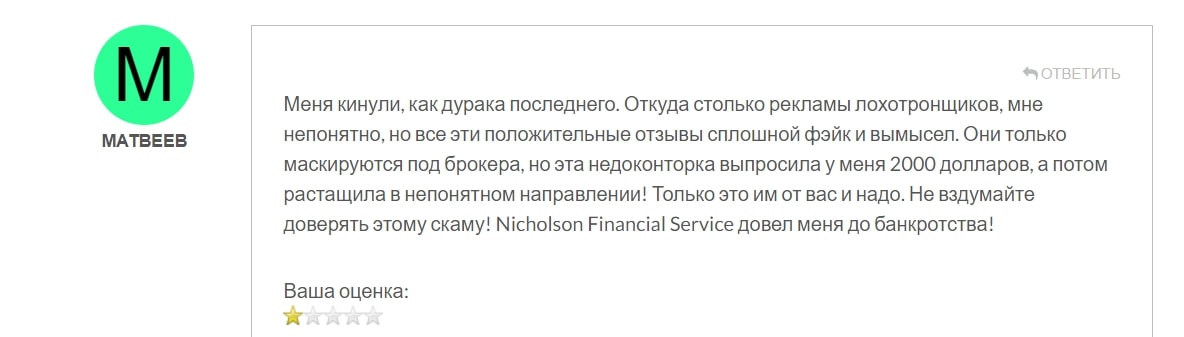 Nicholson Financial Service инфо
