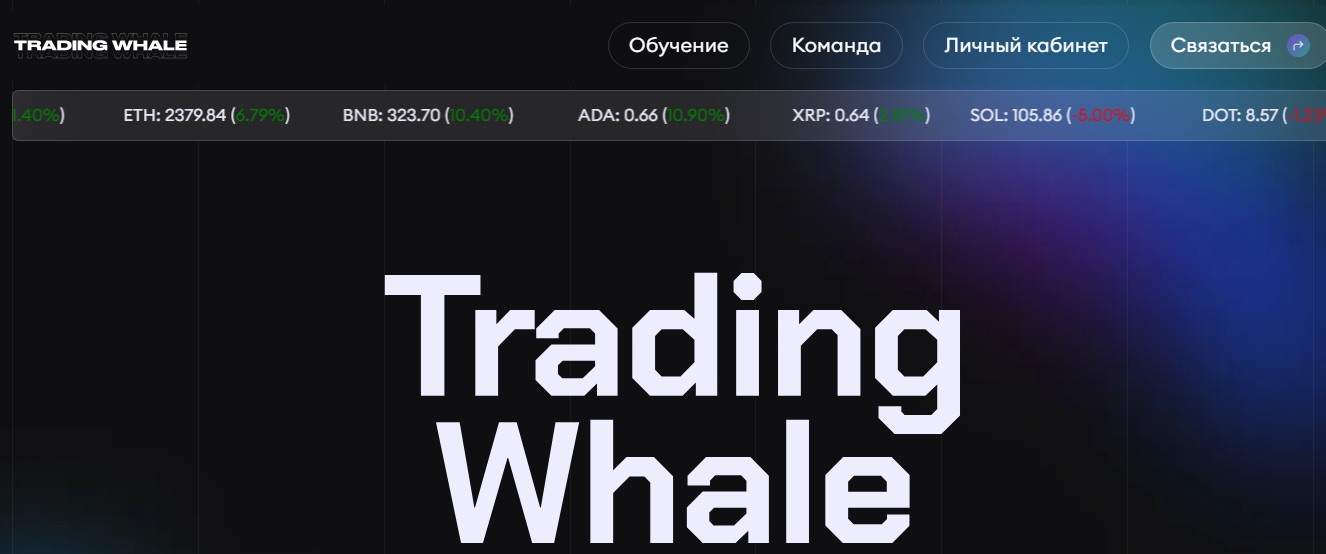 Trading Whale - сайт