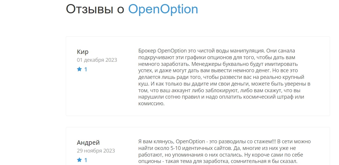 Openoption инфо