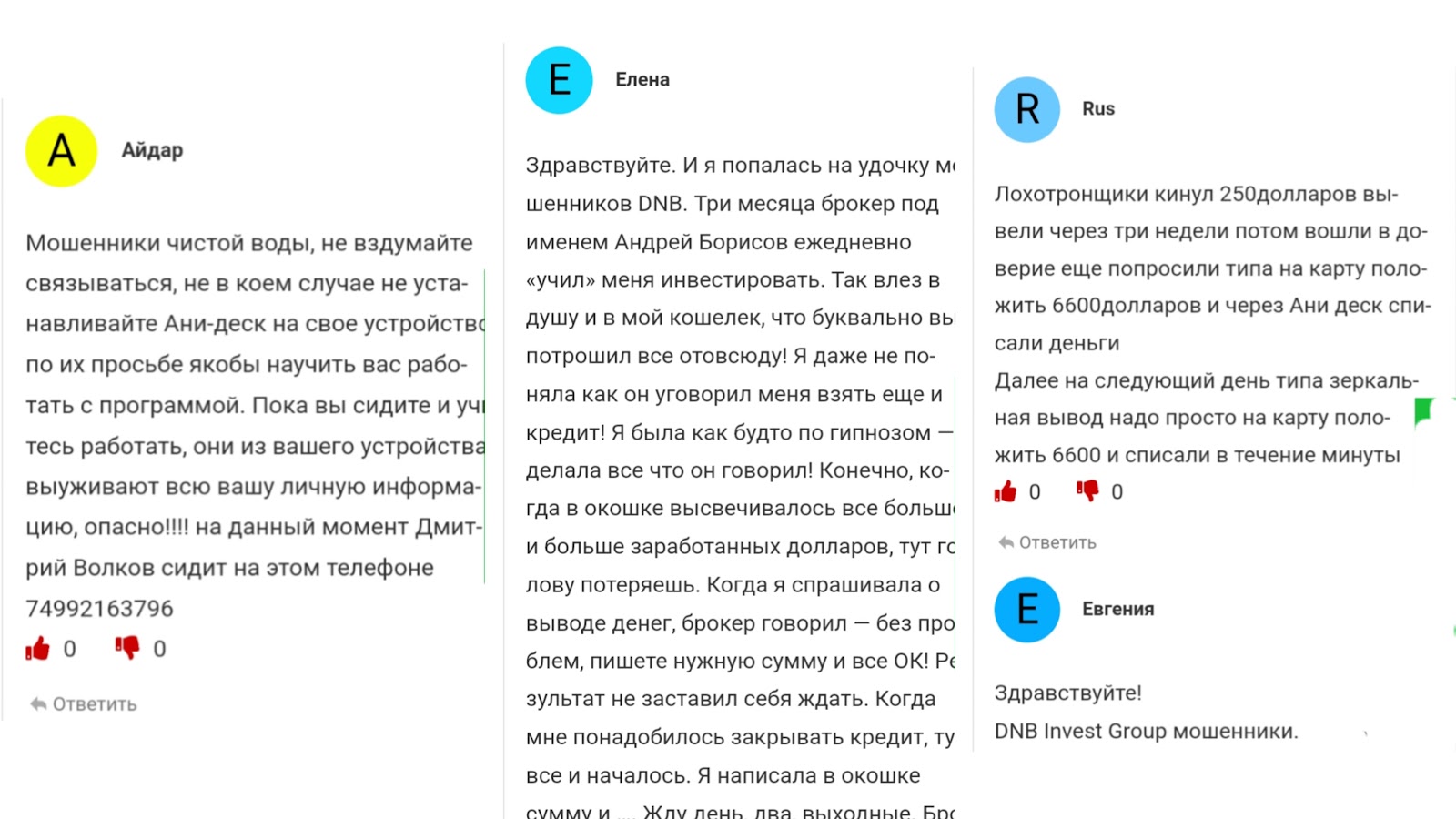 DNB Invest Group отзывы : разоблачение инвестиционного брокера ДНБ Инвест  Гроуп