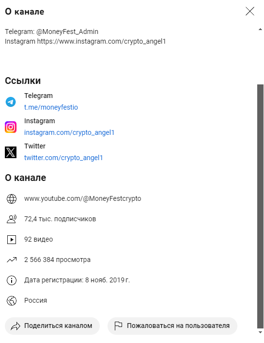отзывы о телеграм-канале moneyfest