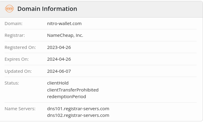 nitro wallet