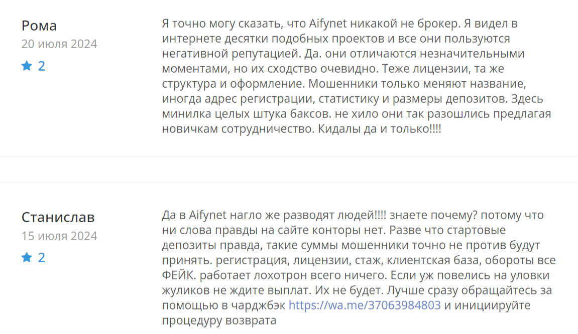 aifynet отзывы