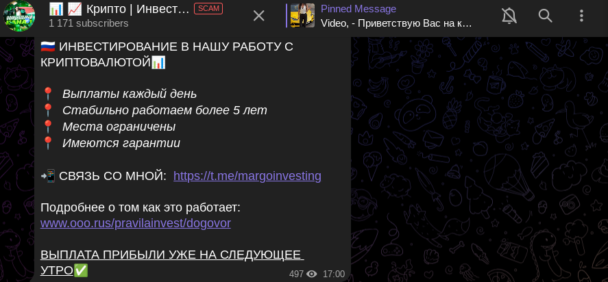 крипто инвестиции телеграмм канал отзывы