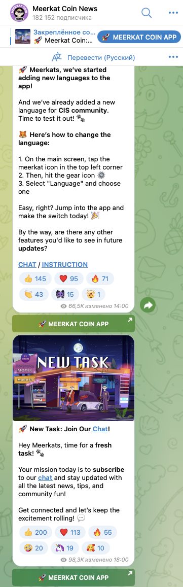 meerkat coin app листинг