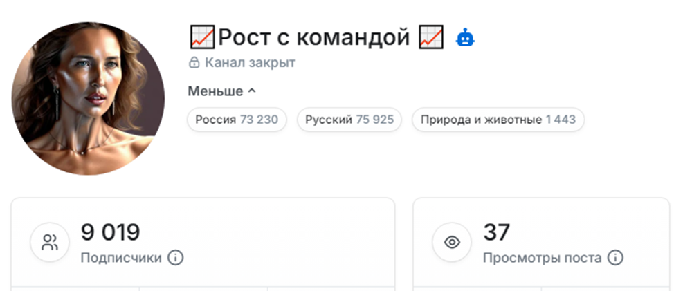 рост с командой телеграм