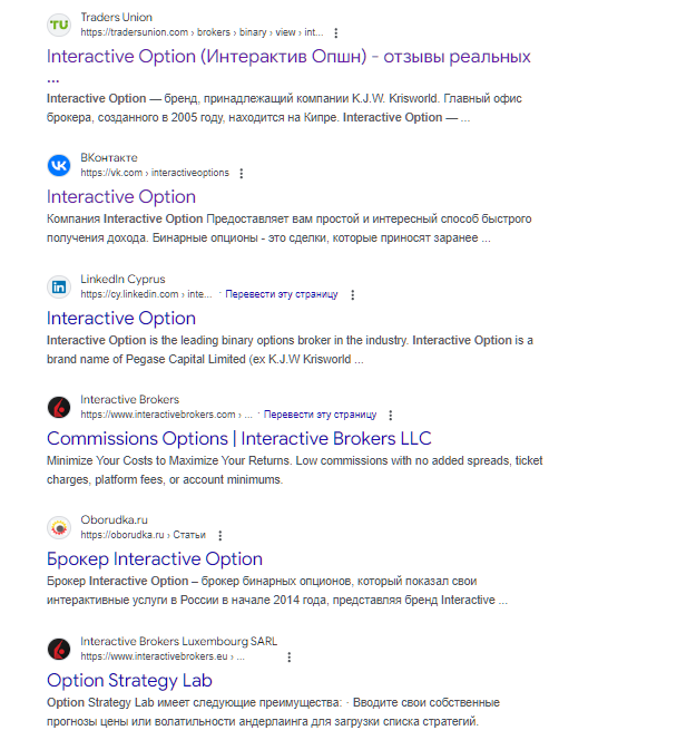 Interactive Option отзывы