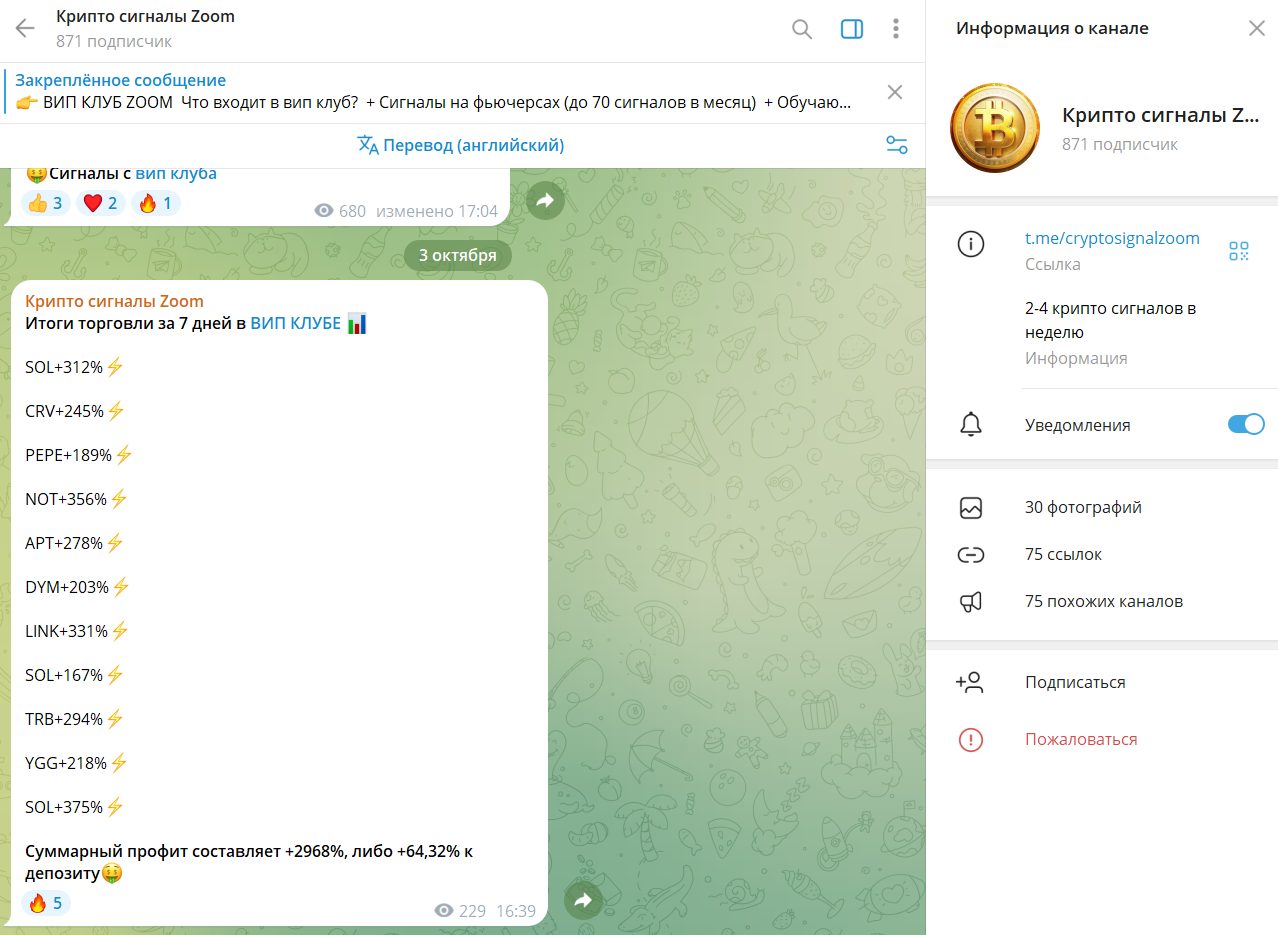 Крипто Сигналы Zoom