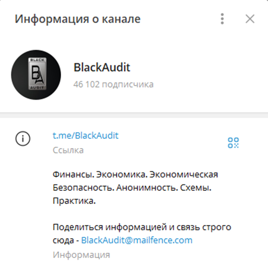 BlackAudit Телеграм