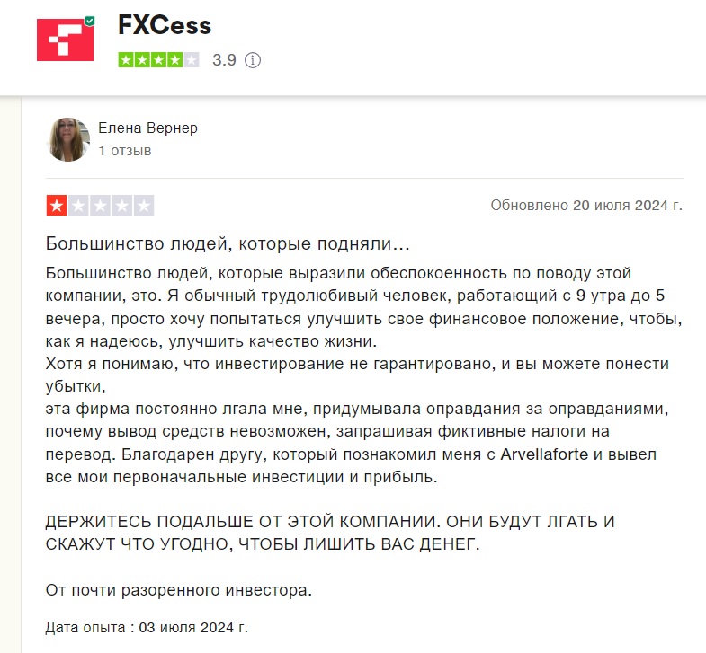 fxcess отзывы