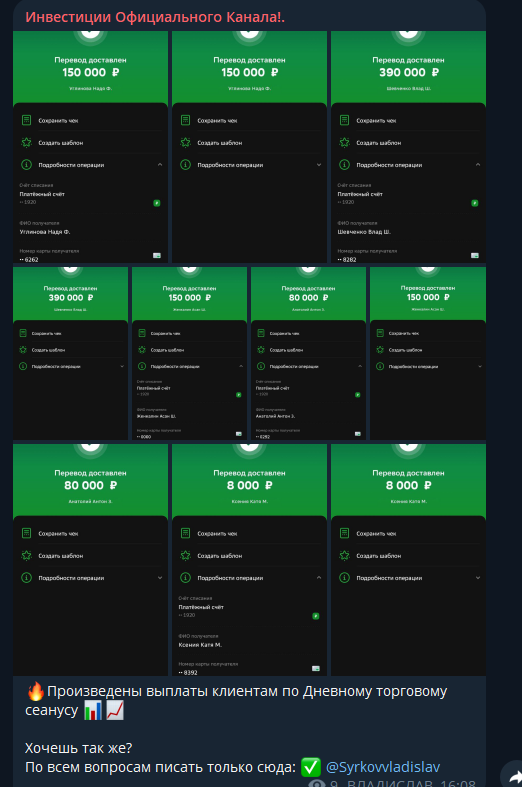 инвестиции официального канала