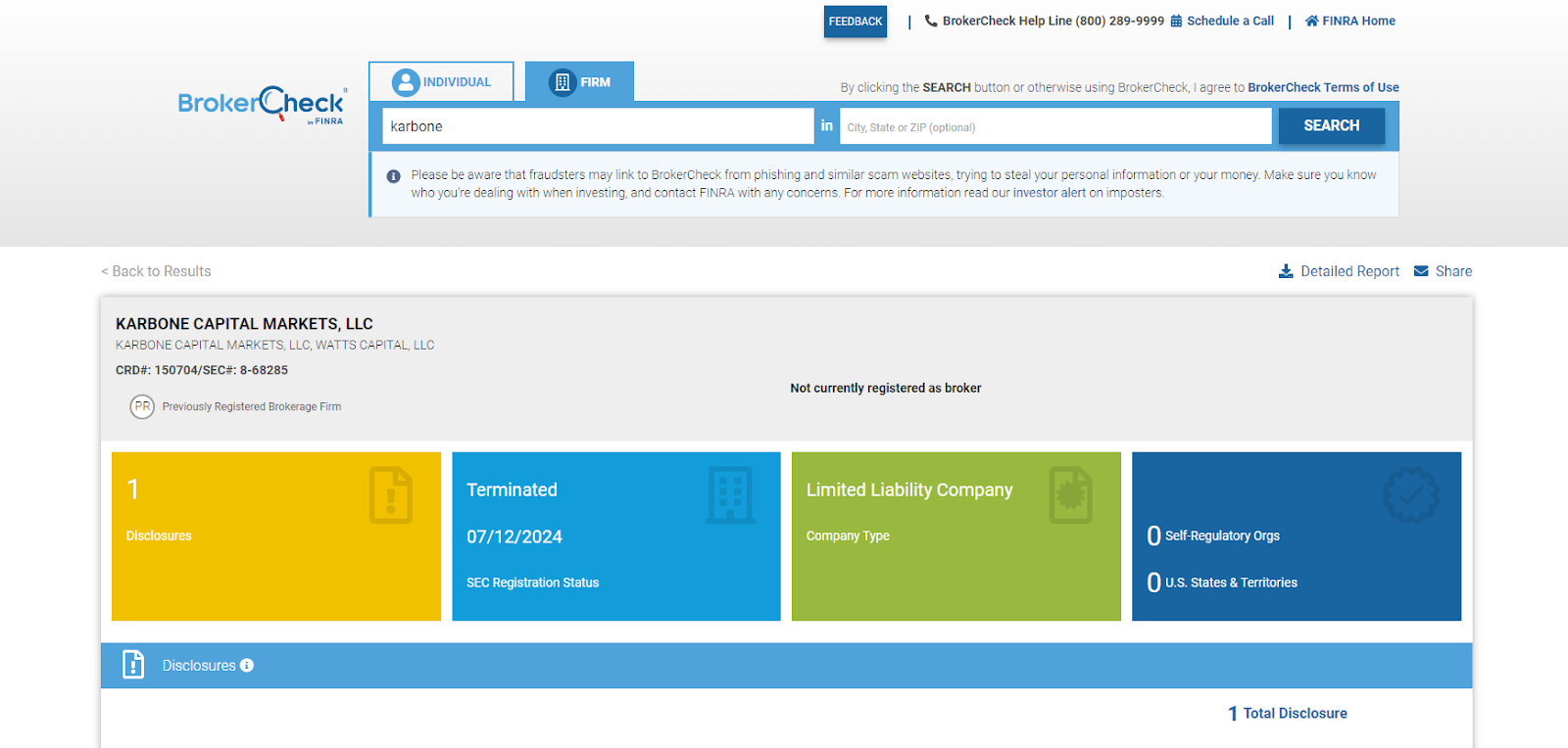 karbone capital markets llc