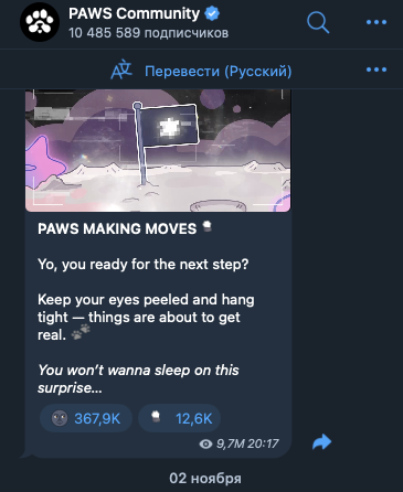 pawsog bot телеграм