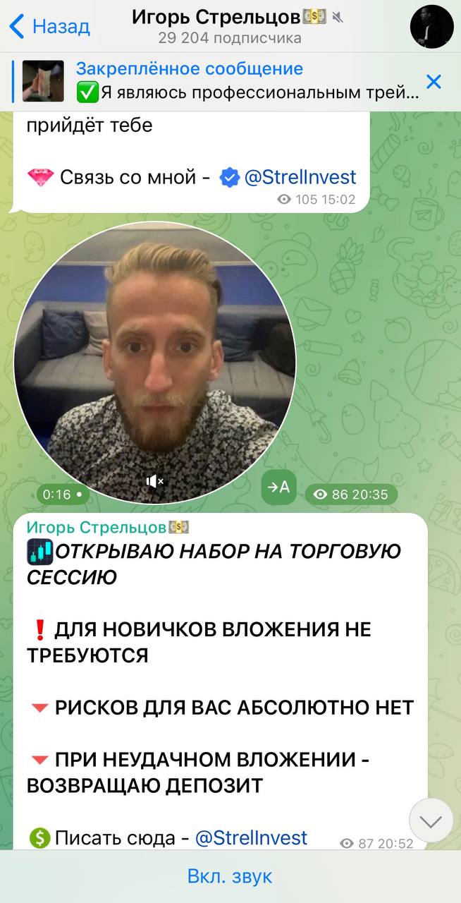 телеграмм Игорь Стрельцов