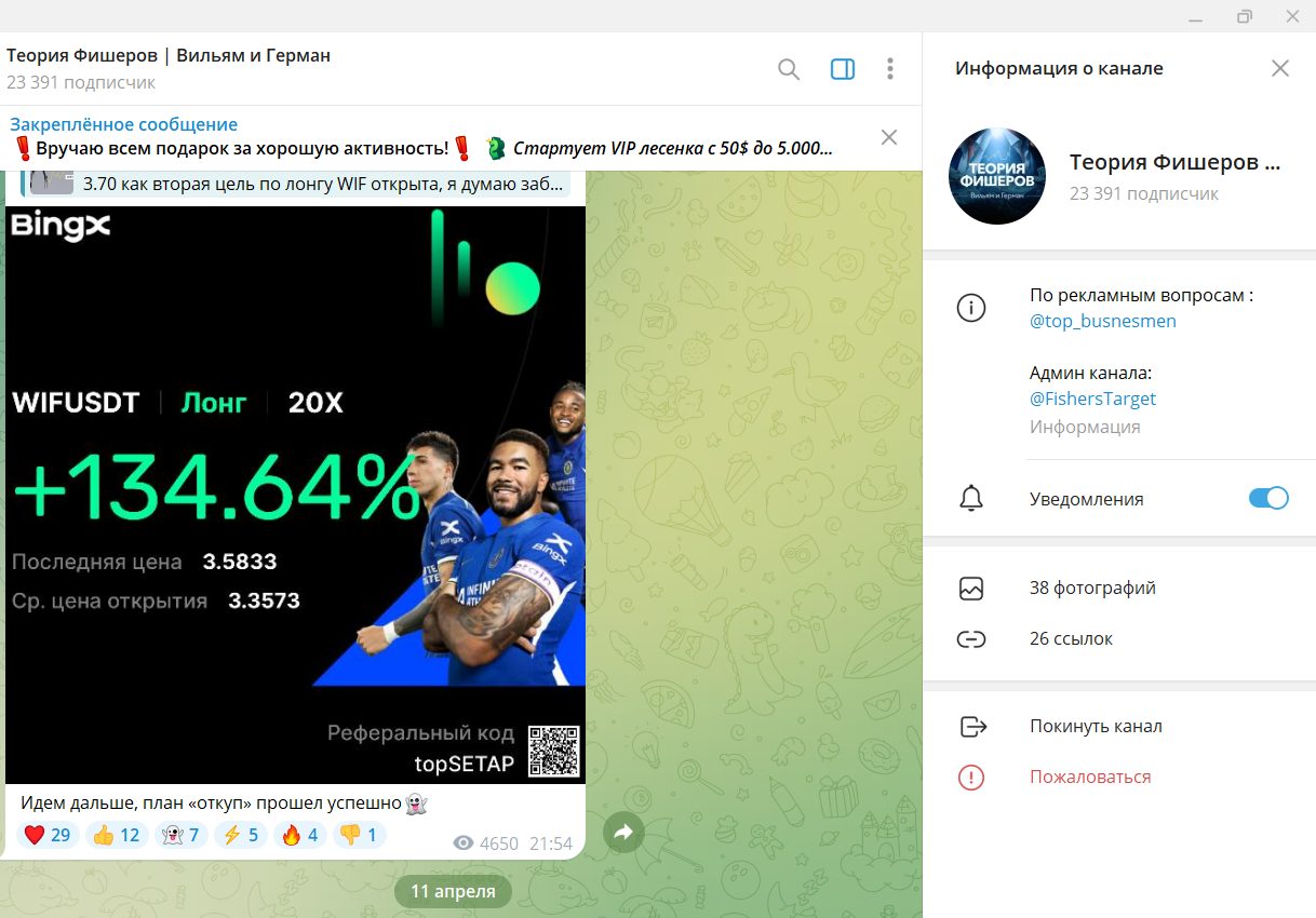 теория фишеров телеграм