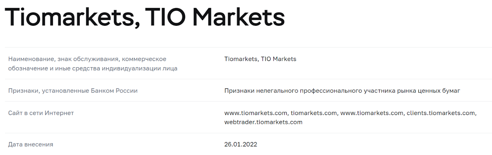 TIO Markets