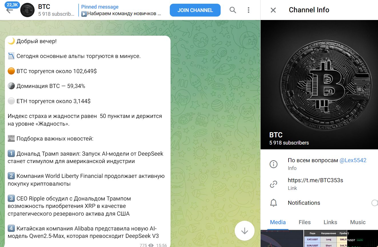 Btc Телеграмм канал отзывы