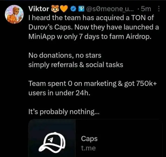 caps telegram