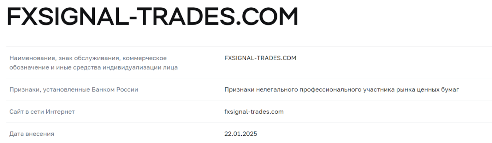 FXSIGNAL TRADES COM