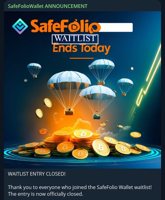 SafeFolioWallet ANNOUNCEMENT