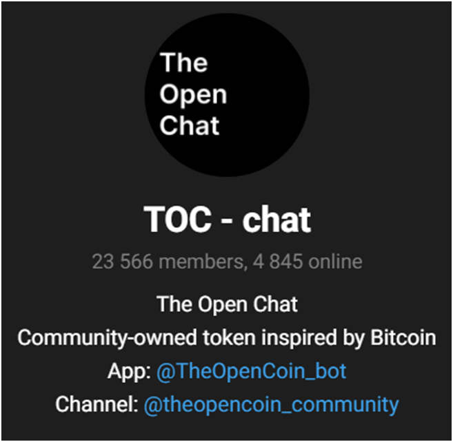 the open coin telegram