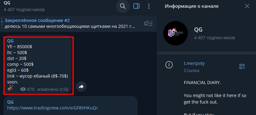 qg канал