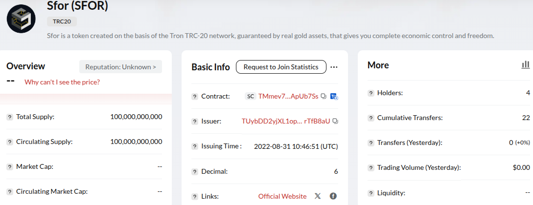 sfor токен
