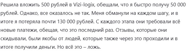 vizilogix com отзывы