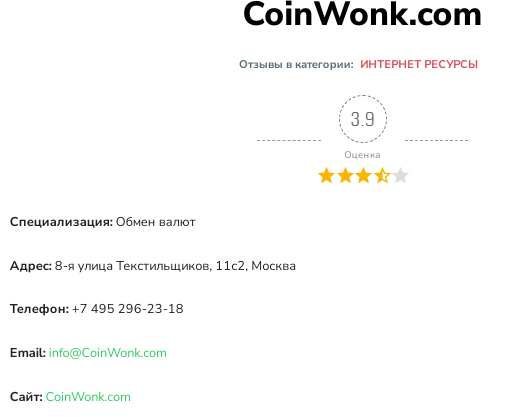 coinwonk com отзывы