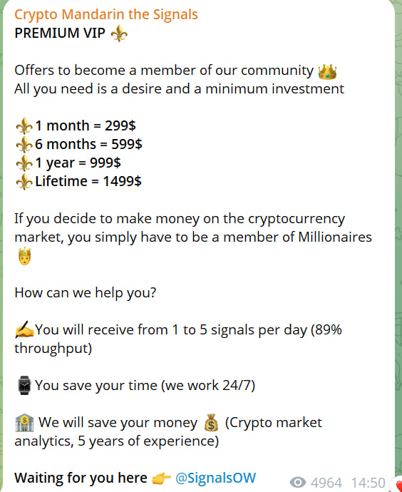 Crypto Mandarin the Signals