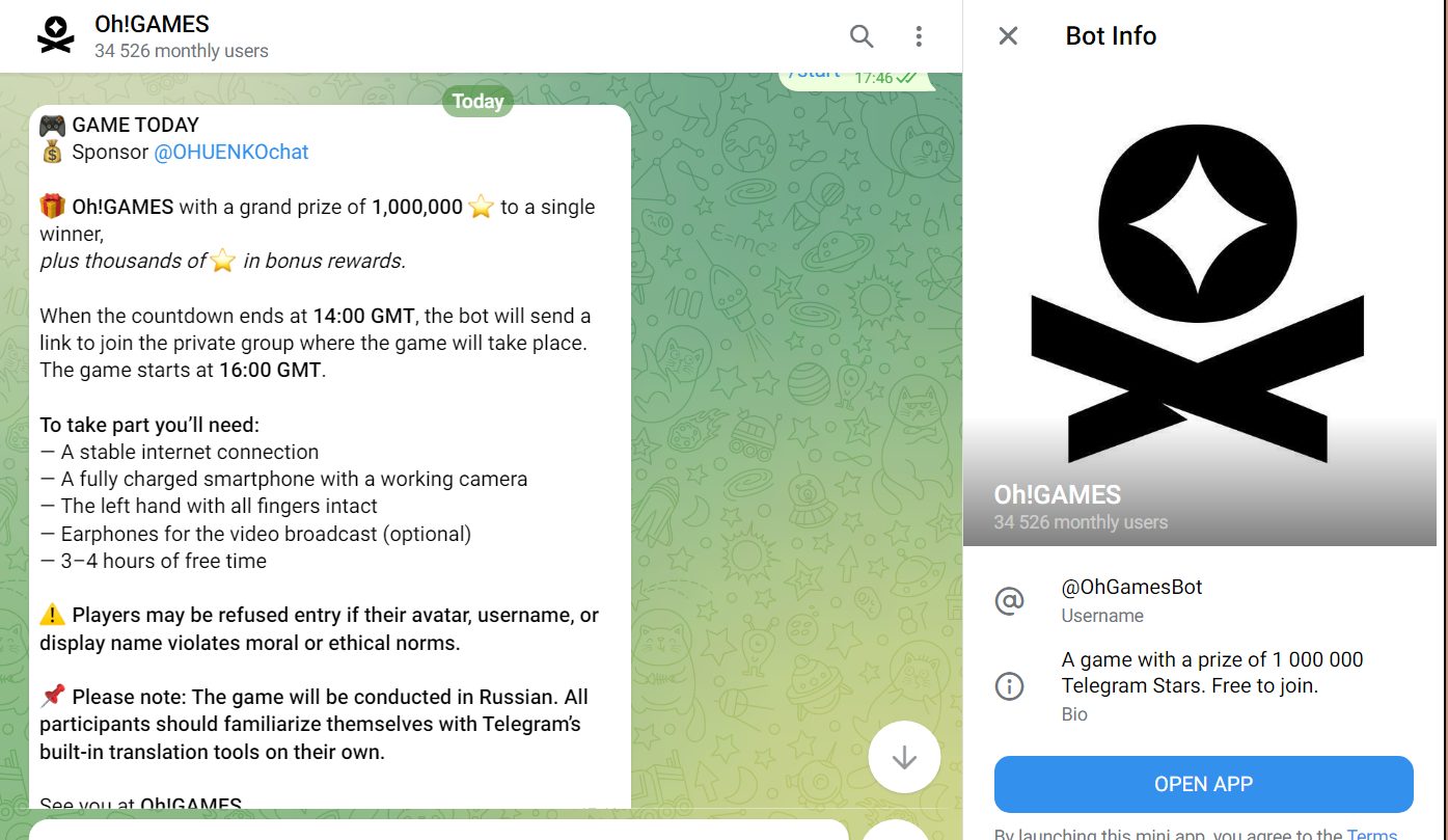 ohuenko chat telegram