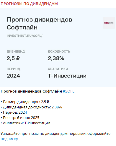 прогнозы по дивидендам