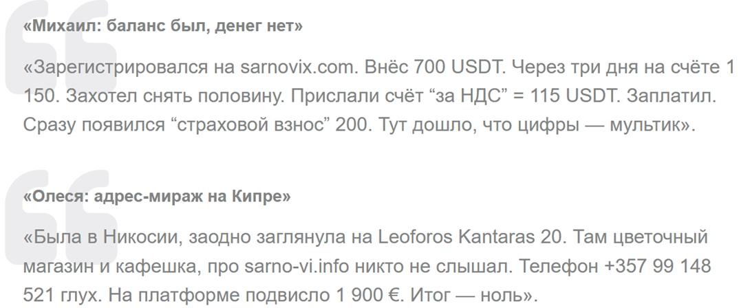 sarnovix инвестиционная компания