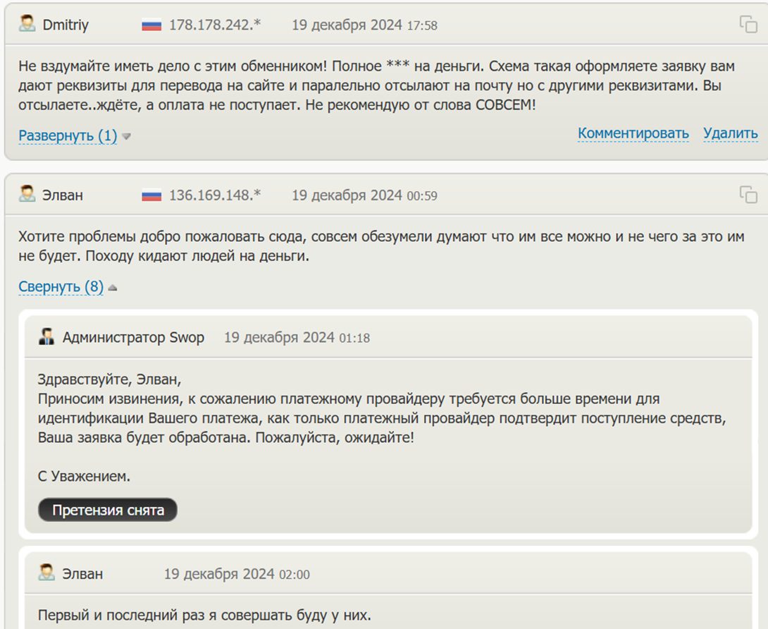 своп ис