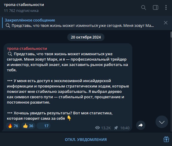 тропа стабильности трейдер отзывы