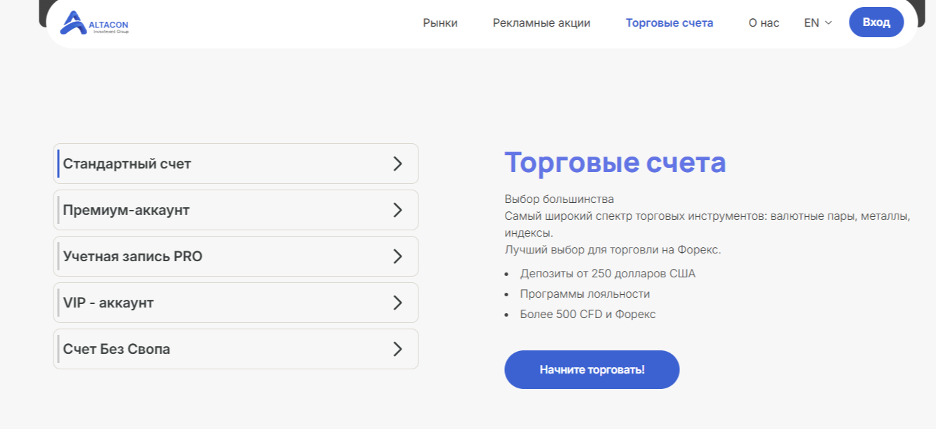 Altacon Investment отзывы