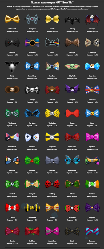 bow tie telegram подарок