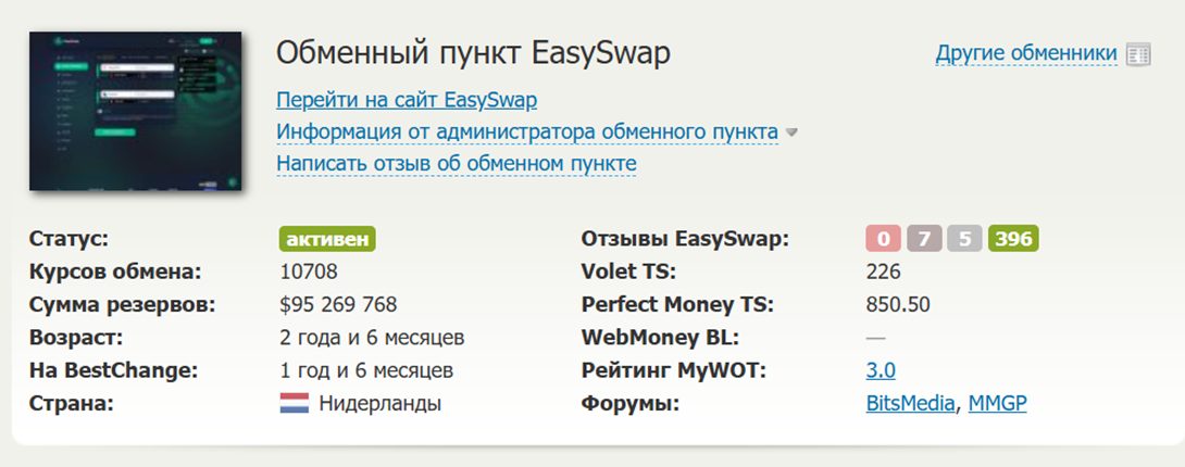 easyswap обменник