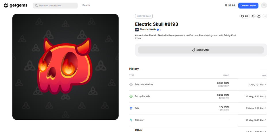 electric skull подарок тг