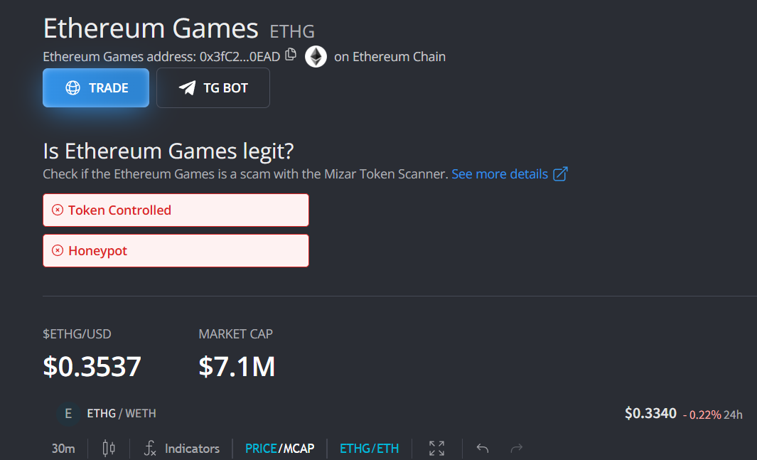ethereum games токен