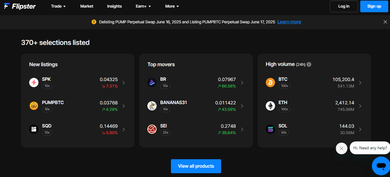 flipster биржа